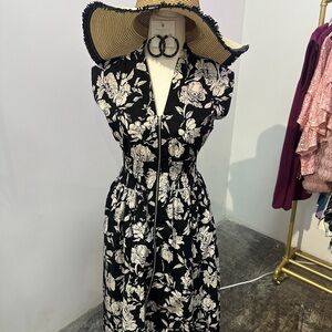 She and Sky Black and White Maxi Sundress